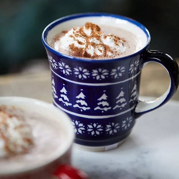[Set of 2]  Polish Nordic Blue Evergreen Mug + Hedgehog Brush Ornament (NIB/NWT) - Picture 11 of 11